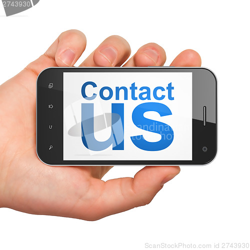 Image of Advertising concept: Contact Us on smartphone