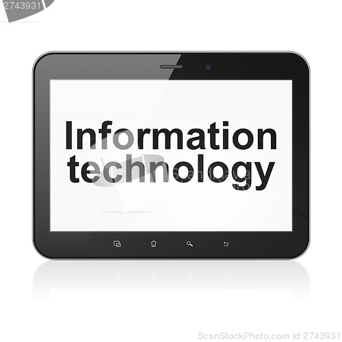 Image of Information concept: Information Technology on tablet pc compute