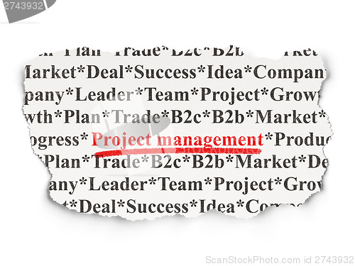 Image of Finance concept: Project Management on Paper background