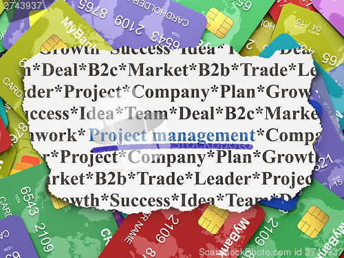 Image of Business concept: Project Management on Credit Card background