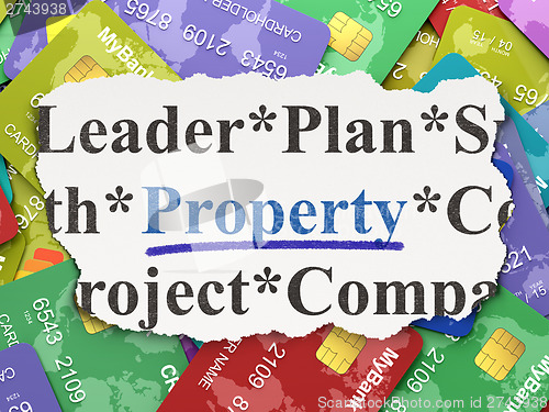 Image of Business concept: Property on Credit Card background