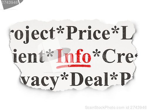 Image of Information concept: Info on Paper background