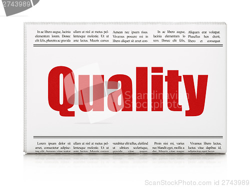 Image of Marketing news concept: newspaper headline Quality