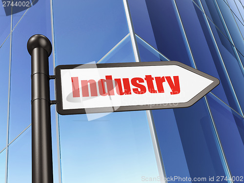 Image of Business concept: Industry on Building background
