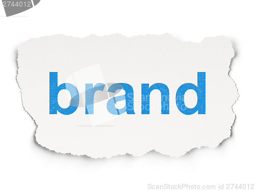 Image of Marketing concept: Brand on Paper background