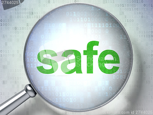 Image of Protection concept: Safe with optical glass