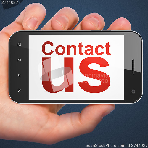 Image of Advertising concept: Contact Us on smartphone