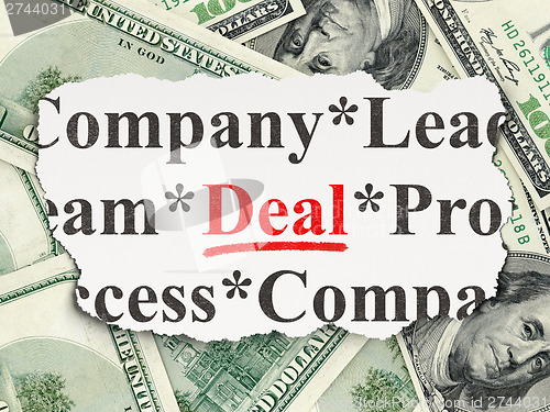 Image of Finance concept: Deal on Money background