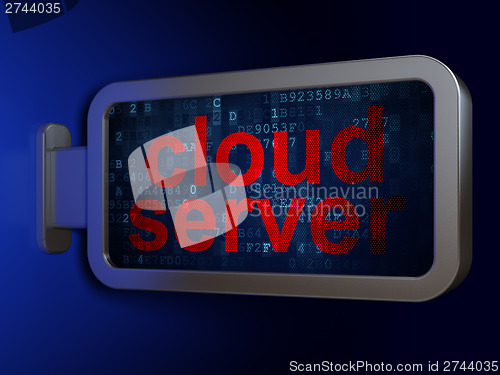 Image of Cloud computing concept: Cloud Server on billboard background