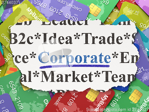 Image of Business concept: Corporate on Credit Card background
