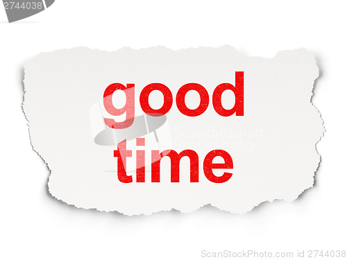 Image of Time concept: Good Time on Paper background