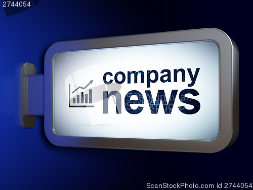 Image of News concept: Company News and Growth Graph on billboard backgro