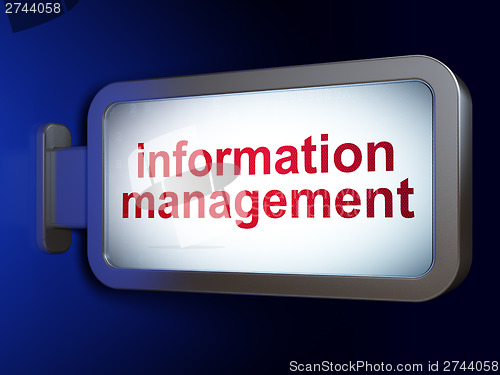 Image of Data concept: Information Management on billboard background