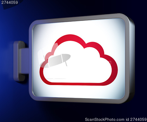Image of Cloud technology concept: Cloud on billboard background