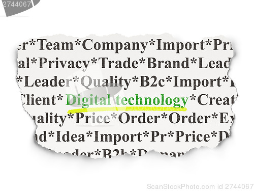 Image of Data concept: Digital Technology on Paper background