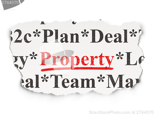 Image of Finance concept: Property on Paper background