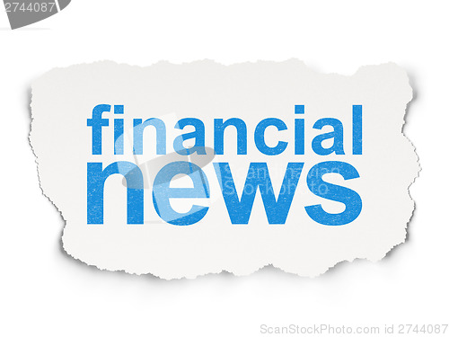 Image of News concept: Financial News on Paper background
