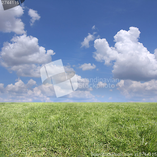 Image of Clouds and grass