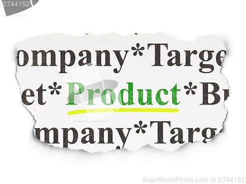 Image of Marketing concept: Product on Paper background