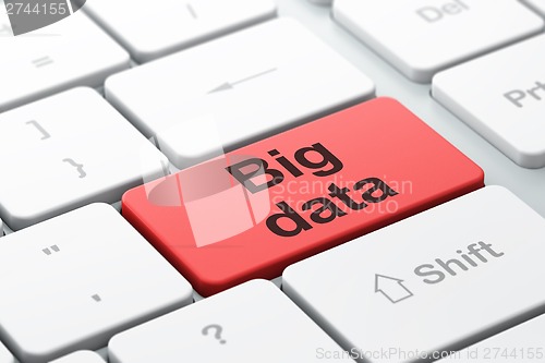 Image of Data concept: Big Data on computer keyboard background