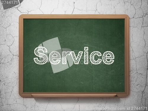 Image of Business concept: Service on chalkboard background
