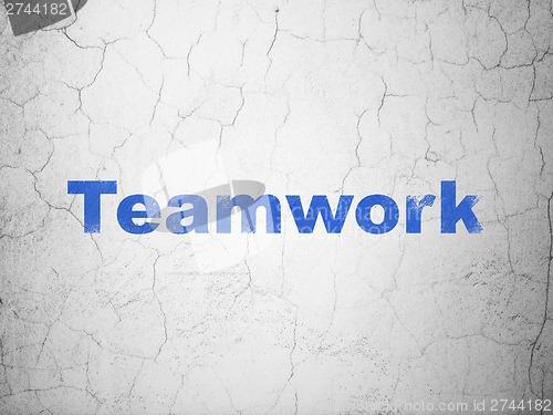 Image of Business concept: Teamwork on wall background