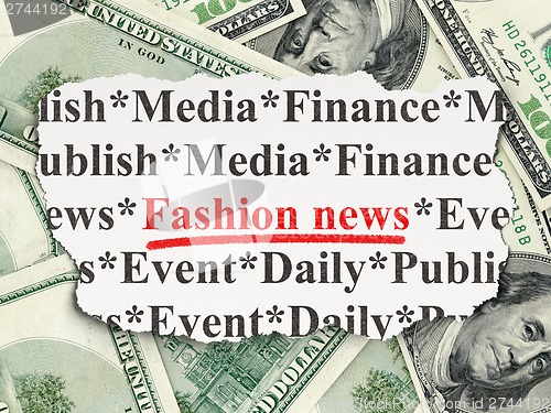 Image of News concept: Fashion News on Money background