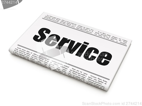 Image of Finance concept: newspaper headline Service