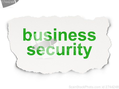 Image of Safety concept: Business Security on Paper background