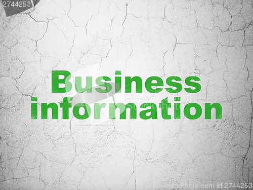 Image of Finance concept: Business Information on wall background