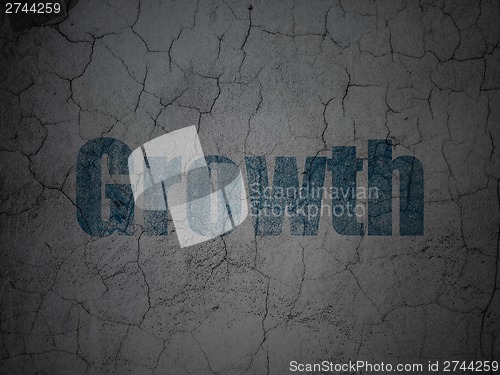 Image of Finance concept: Growth on grunge wall background