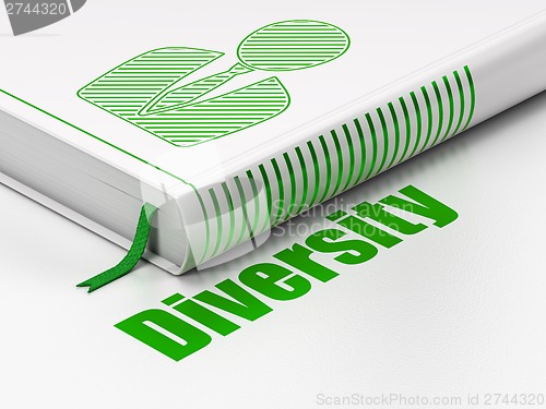 Image of Finance concept: book Business Man, Diversity on white background