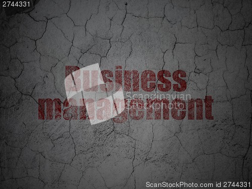 Image of Finance concept: Business Management on grunge wall background