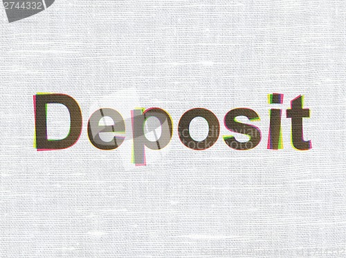 Image of Education concept: Deposit on fabric texture background