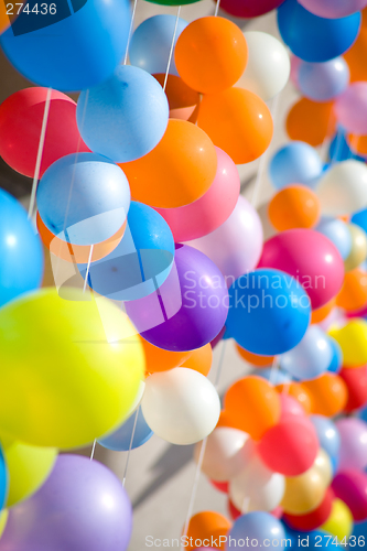 Image of Colourful air balloons.