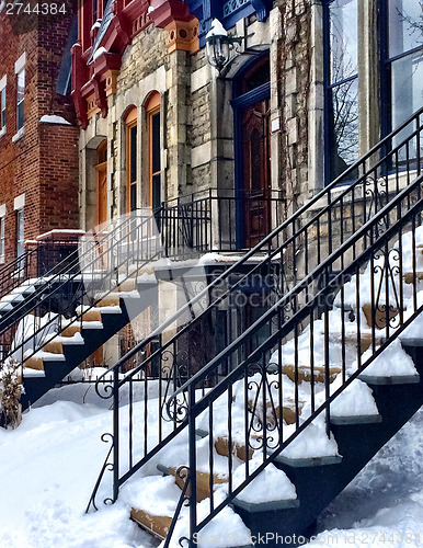 Image of Colorful townhouses in Montreal