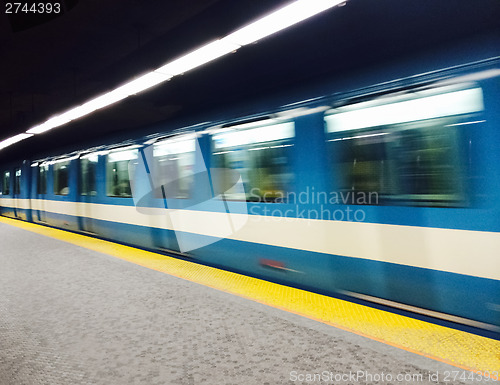 Image of Subway train in Montreal