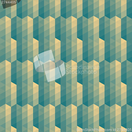 Image of green triangles striped pattern