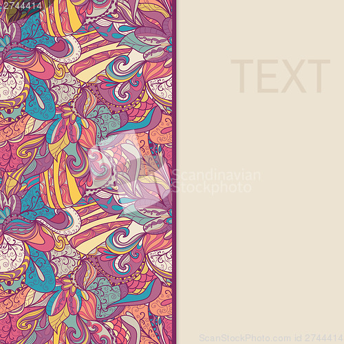 Image of border with abstract hand-drawn pattern