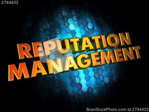 Image of Reputation Management Concept on Digital Background.