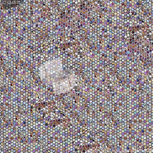Image of Round Pearl Mosaic. Seamless Tileable Texture.