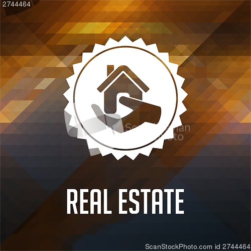 Image of Real Estate on Triangle Background.