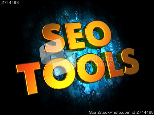 Image of Seo Tools Concept on Digital Background.