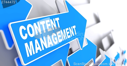 Image of Content Management on Blue Arrow.