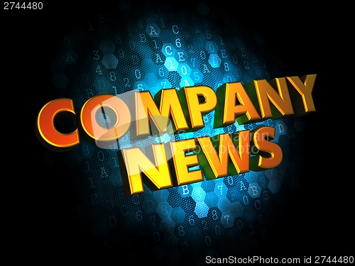 Image of Company News Concept on Digital Background.