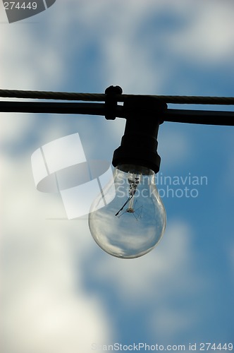 Image of Lightbulb and clouds