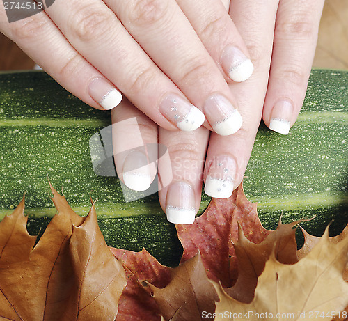 Image of French manicured nails