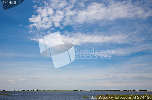 Image of Summer lake landscape.