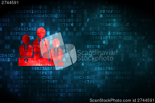 Image of News concept: Business Team on digital background