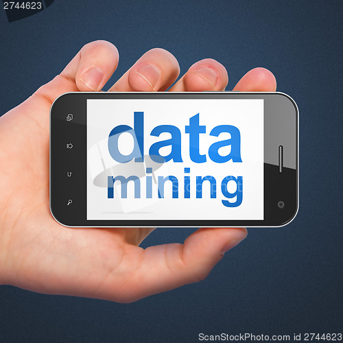 Image of Information concept: Data Mining on smartphone